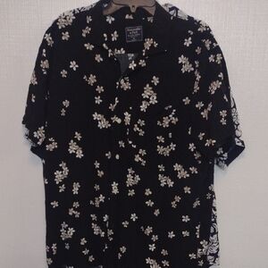 Black Floral Men's Shirt